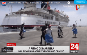 Panamericana TV - Reciben a turistas a ritmo de Marinera